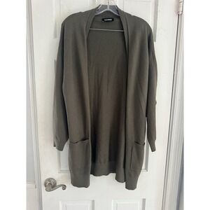 Express Longline Open-Front Cardigan Sweater Women's‎ Small Olive Green